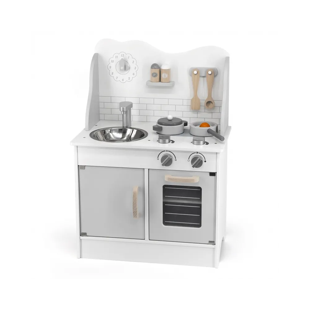 VIGA PolarB Drewniana Kuchnia z Akcesoriami Eco Gray