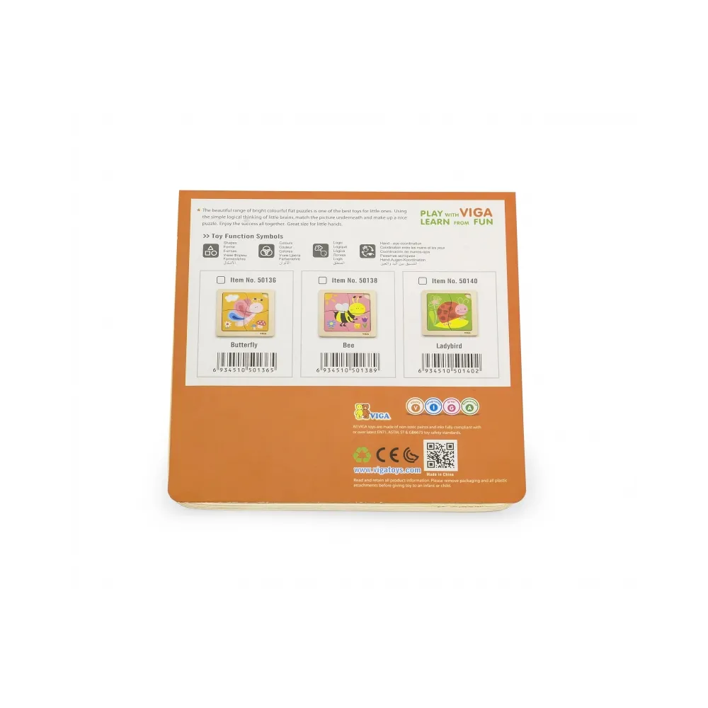VIGA Poręczne Drewniane Puzzle Pszczoła