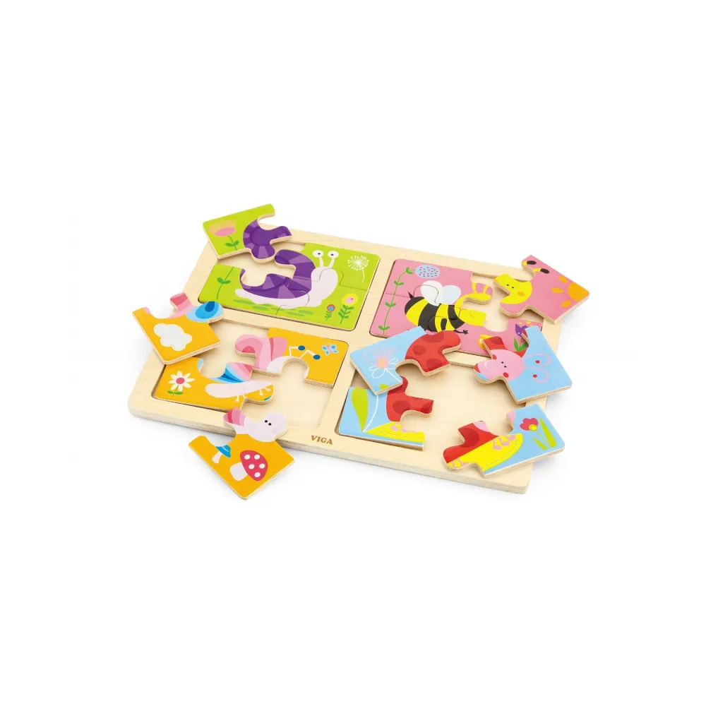 Puzzle owady 4w1 wspierają rozwój umiejętności dzieci.