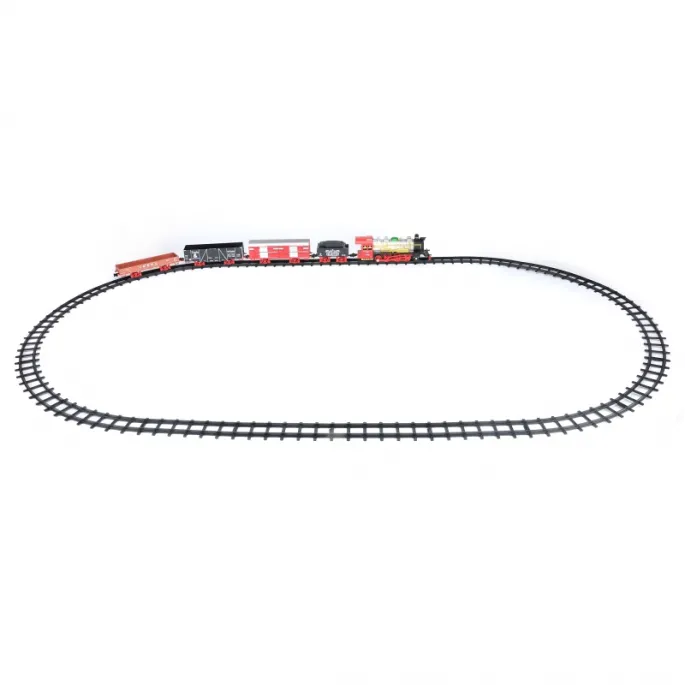 WOOPIE Klasyczny Pociąg Elektryczny Kolejka Tor Dźwięk Światło + 29 Akc.