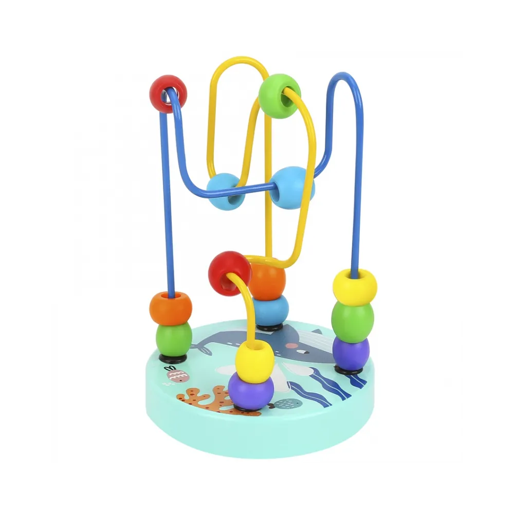 TOOKY TOY Drewniana Edukacyjna Pętla Motoryczna Labirynt Przeplatanka