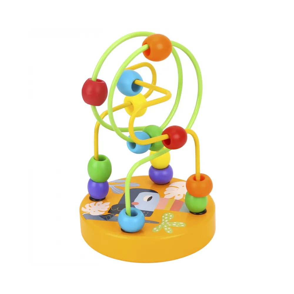 TOOKY TOY Drewniana Edukacyjna Pętla Motoryczna Labirynt Przeplatanka