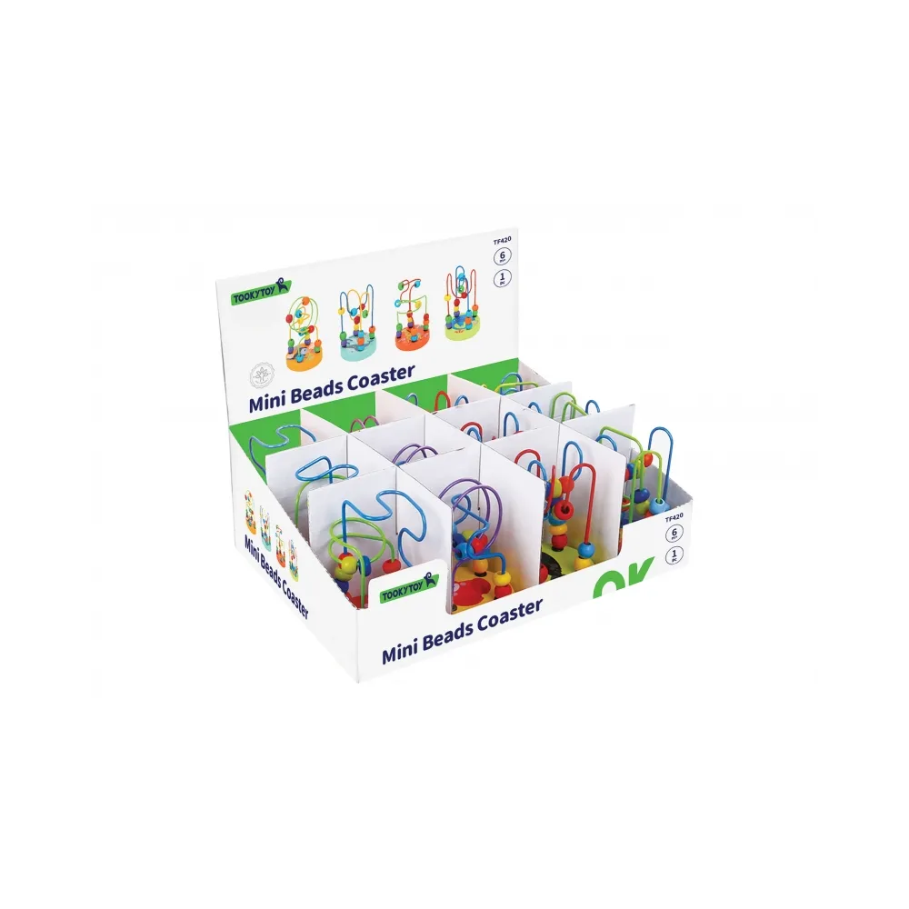 TOOKY TOY Drewniana Edukacyjna Pętla Motoryczna Labirynt Przeplatanka