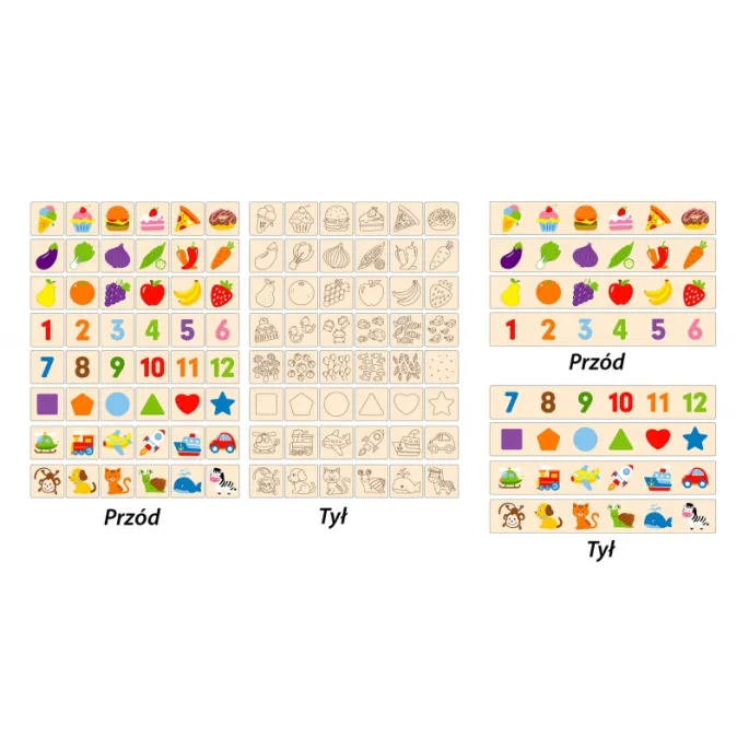 Wysokiej jakości drewniany sorter z motywami zwierząt