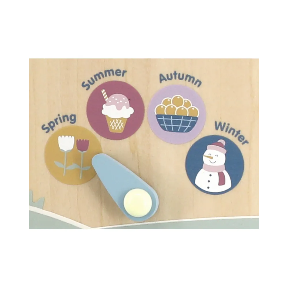 VIGA PolarB Drewniany Kalendarz i Zegar Montessori