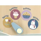 VIGA PolarB Drewniany Kalendarz i Zegar Montessori