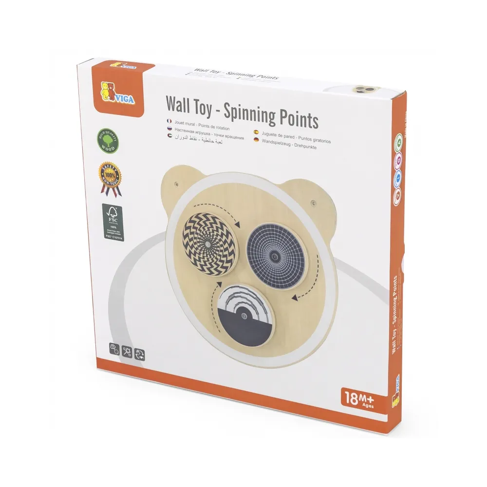 VIGA Drewniana Tablica Wirujące Punkty Certyfikat FSC