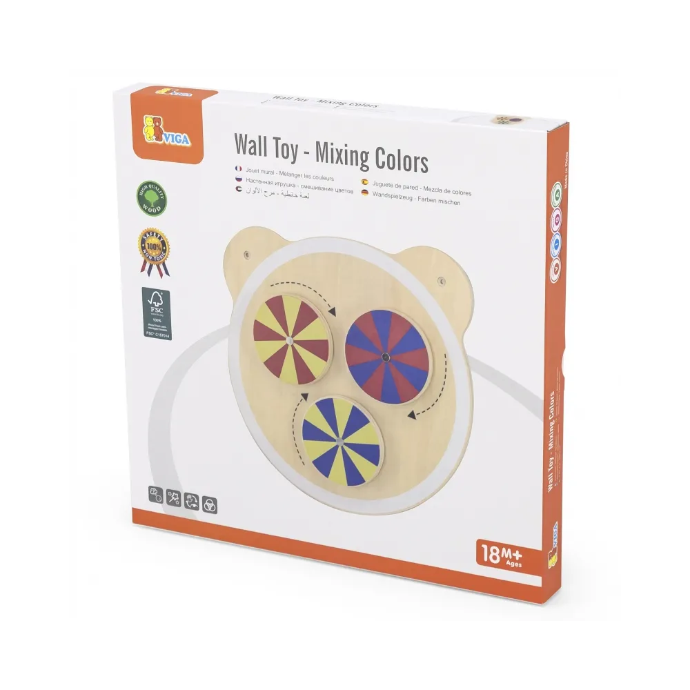 VIGA Drewniana Tablica Kolory Certyfikat FSC Montessori