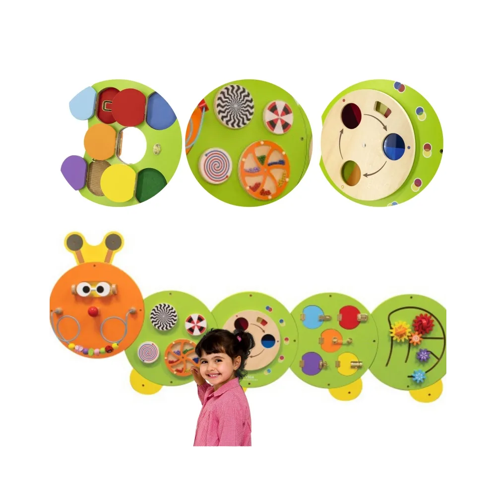 VIGA Drewniana Tablica Gąsienica Certyfikat FSC Montessori