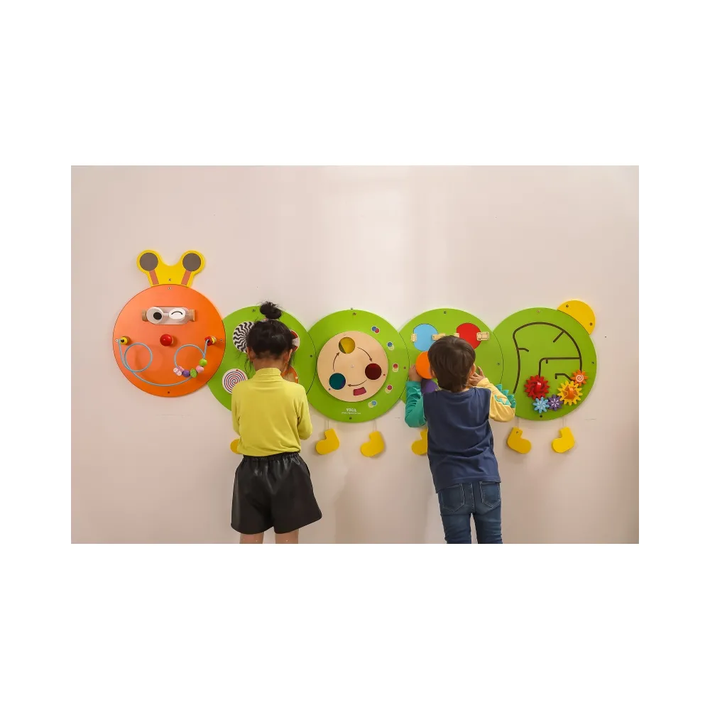 VIGA Drewniana Tablica Gąsienica Certyfikat FSC Montessori