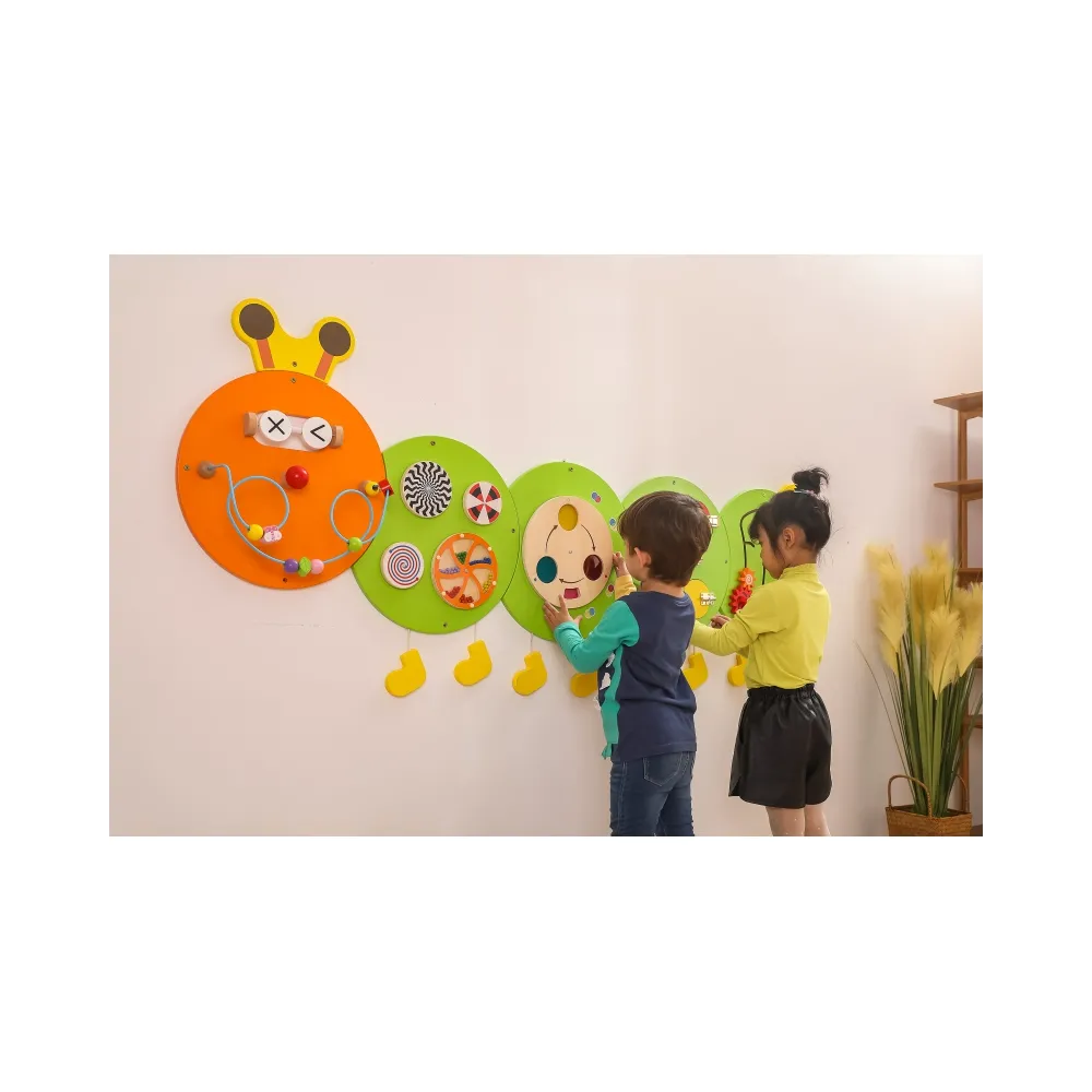 VIGA Drewniana Tablica Gąsienica Certyfikat FSC Montessori