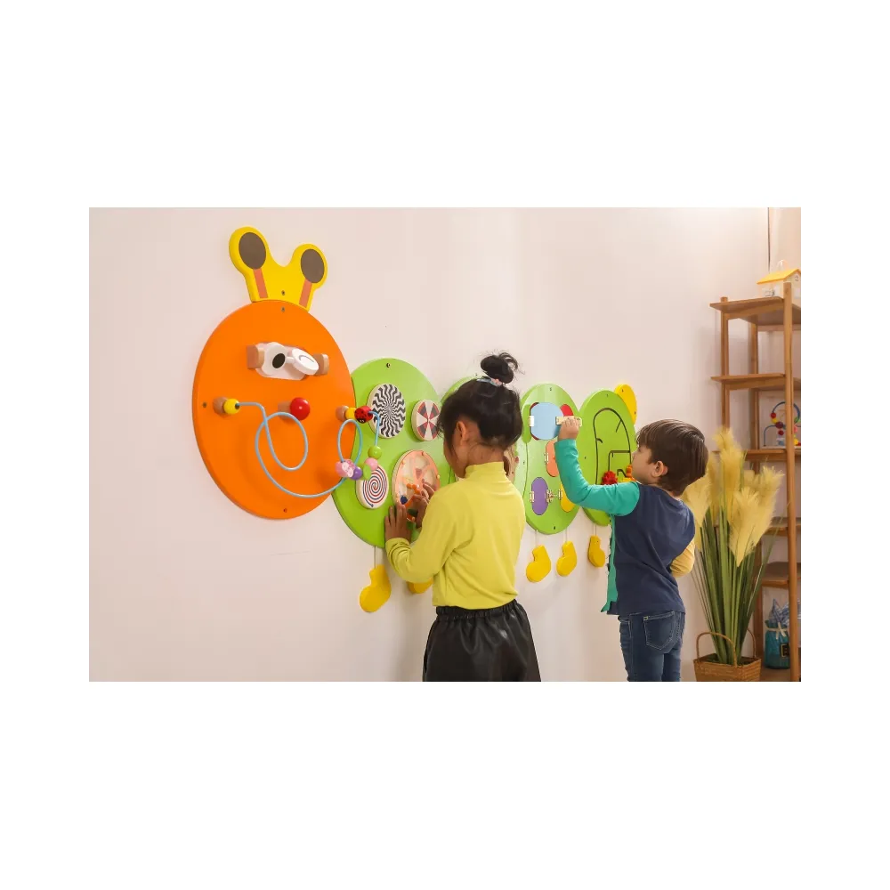 VIGA Drewniana Tablica Gąsienica Certyfikat FSC Montessori