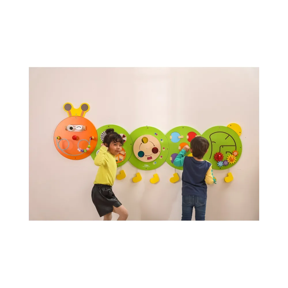 VIGA Drewniana Tablica Gąsienica Certyfikat FSC Montessori