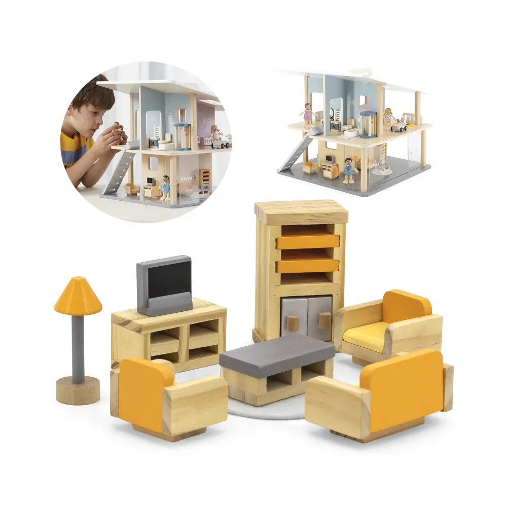 VIGA PolarB Zestaw Mebelków do Domku dla Lalek Salon