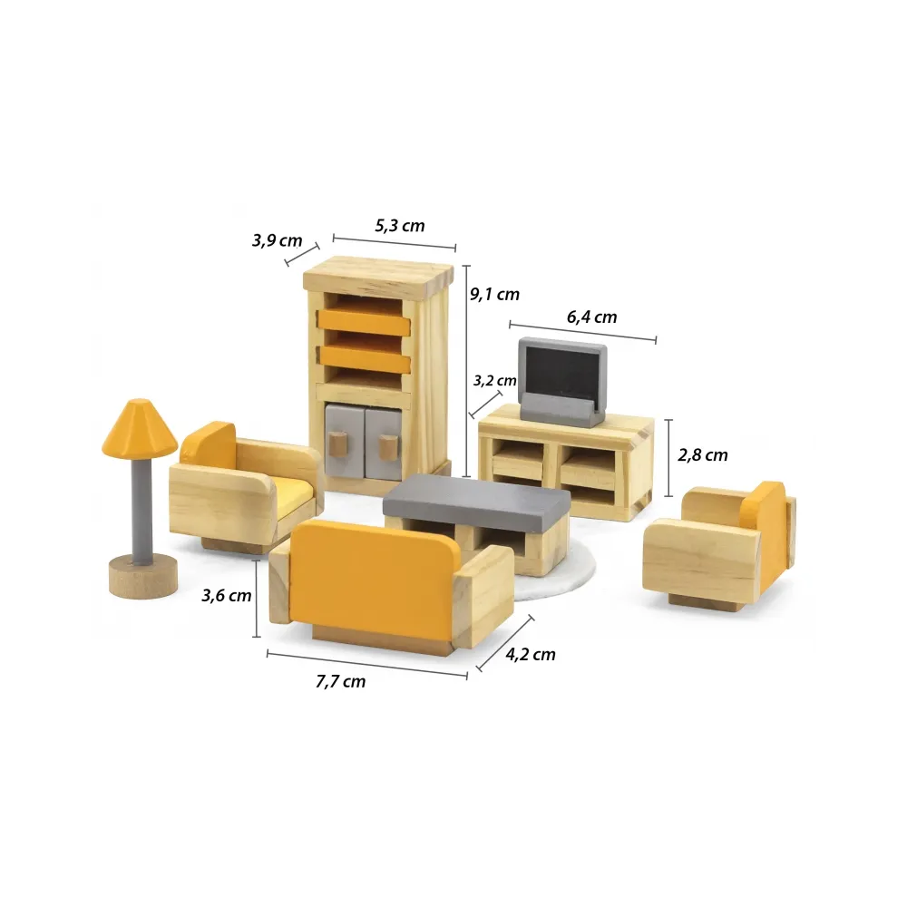 VIGA PolarB Zestaw Mebelków do Domku dla Lalek Salon