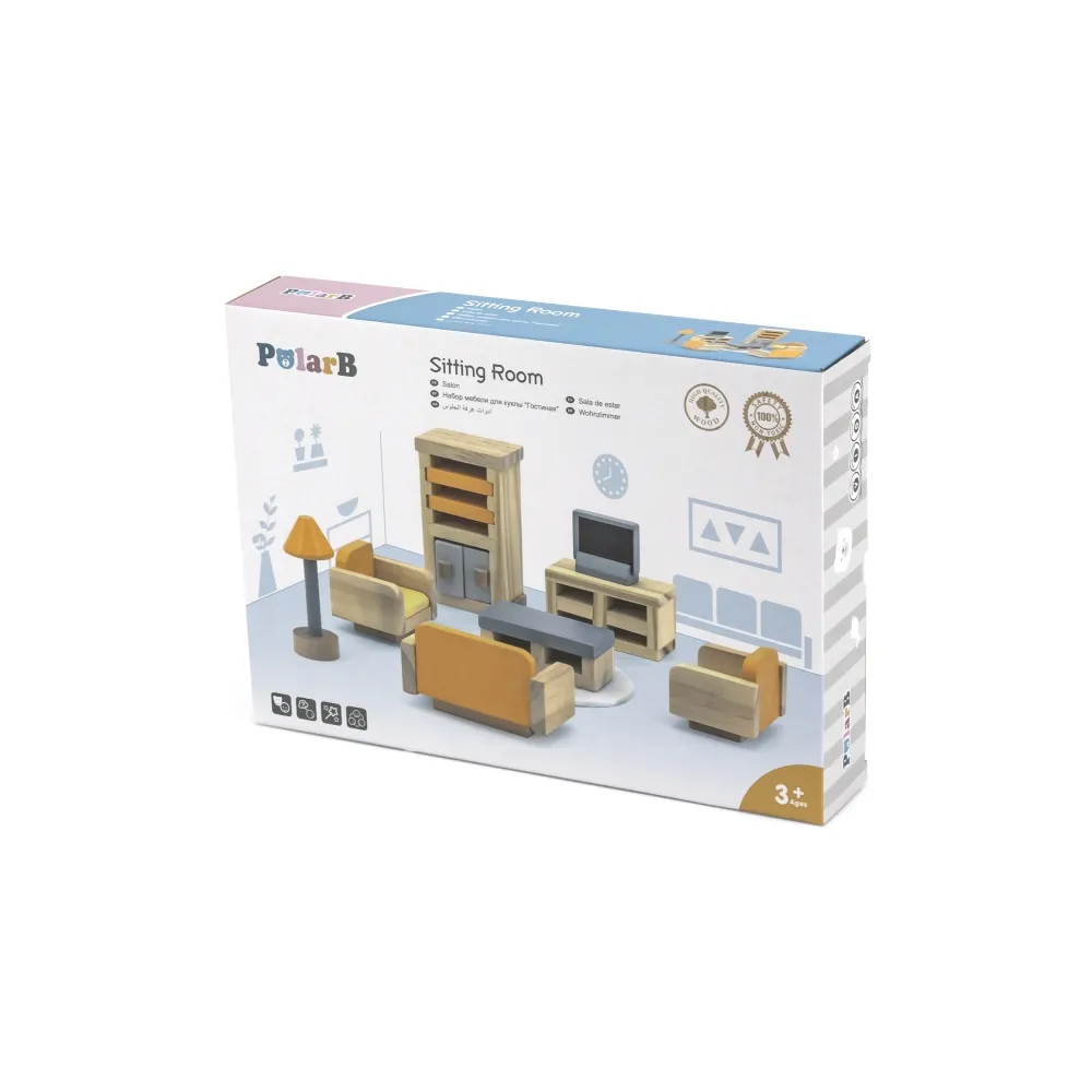VIGA PolarB Zestaw Mebelków do Domku dla Lalek Salon