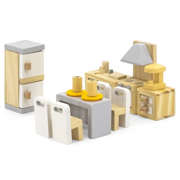 Kuchnia dla lalek z krzesłami i stołem od VIGA