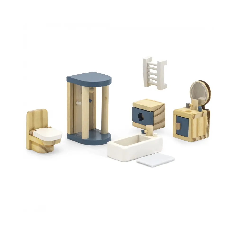 VIGA PolarB Zestaw Mebelków do Domku dla Lalek Łazienka