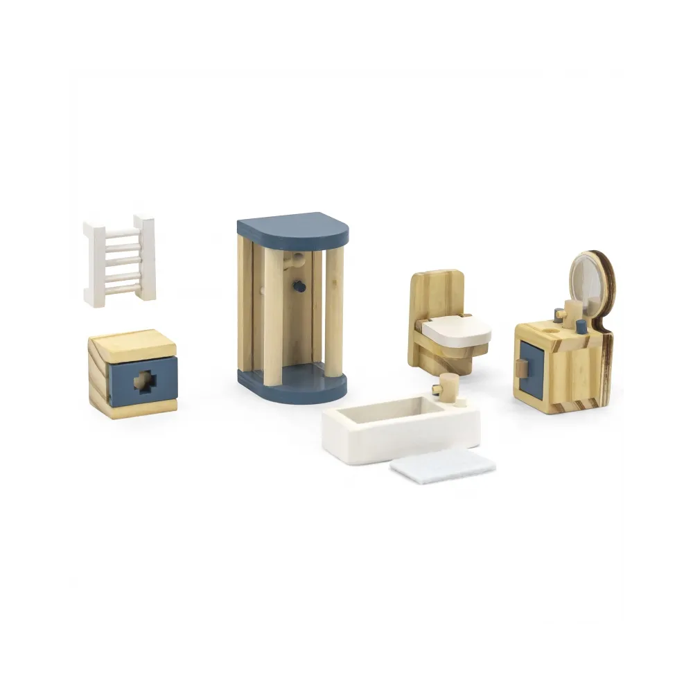 VIGA PolarB Zestaw Mebelków do Domku dla Lalek Łazienka