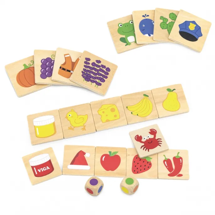 Elementy układanki VIGA do dopasowania kolorów i kształtów