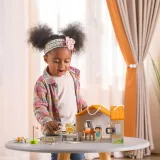 Kolorowy zestaw szpitalik dla zwierząt z kompletem akcesoriów weterynarza