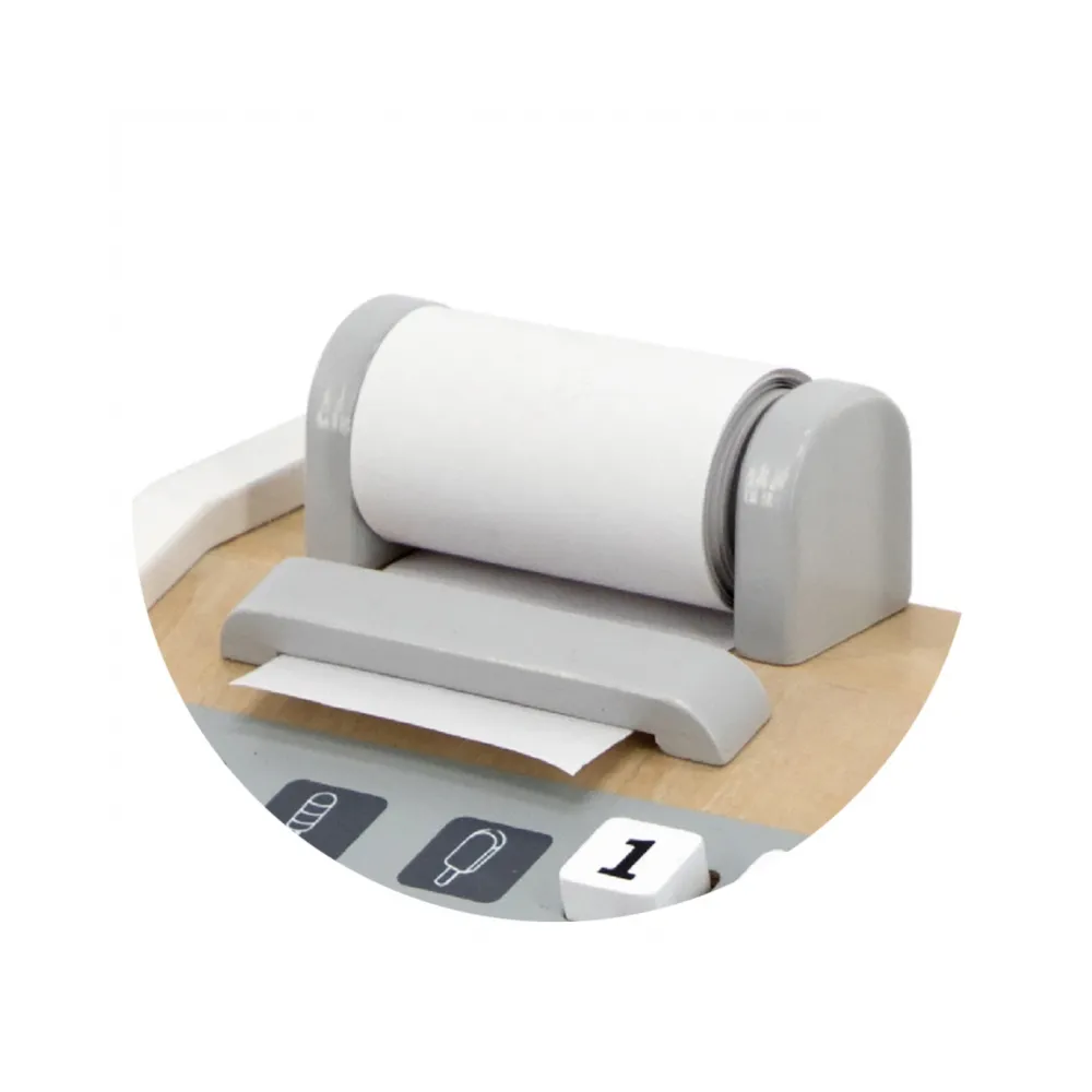 VIGA Drewniana Kasa sklepowa szaro biała