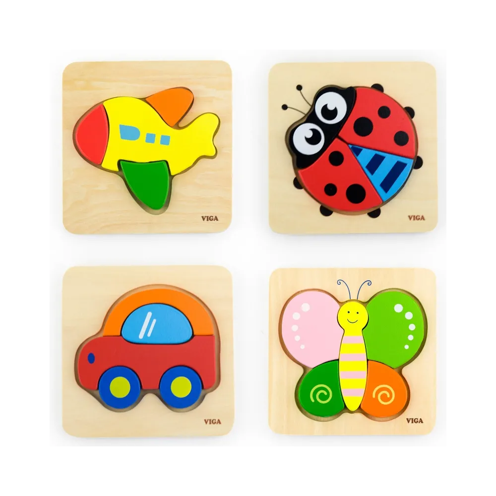 VIGA Pierwsze drewniane Puzzle maluszka Motylek