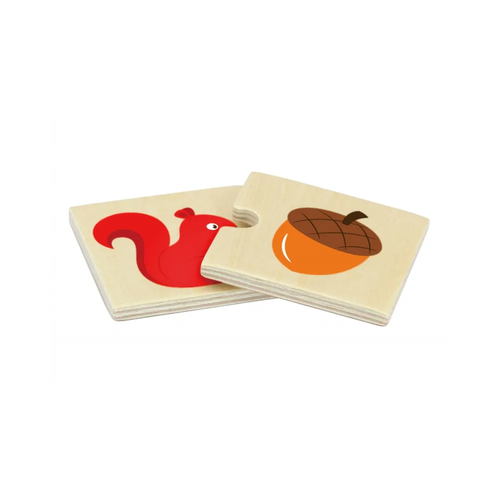 VIGA Drewniane Puzzle Nakarm Zwierzątko Co jedzą Zwierzęta Układanka