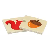 VIGA Drewniane Puzzle Nakarm Zwierzątko Co jedzą Zwierzęta Układanka