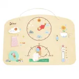 CLASSIC WORLD Tablica Edukacyjna Barometr Nauka dla Dzieci Stacja Pogodowa Wiatr Temperatura 9 el.