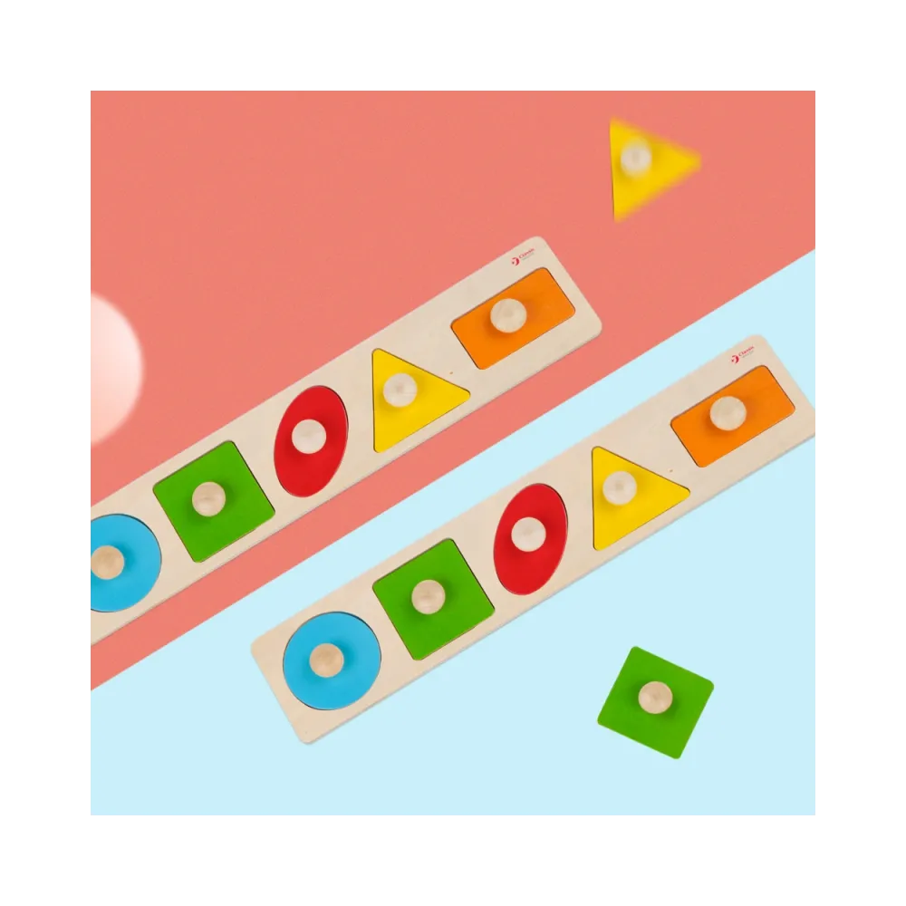 CLASSIC WORLD Układanka MONTESSORI dla Dzieci Nauka Kształtów Figur Kolorów 7 el.