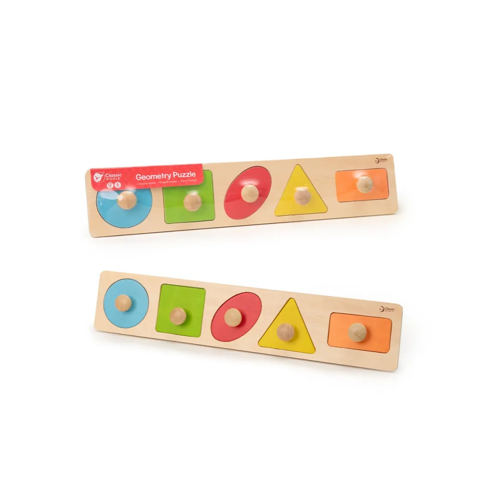 CLASSIC WORLD Układanka MONTESSORI dla Dzieci Nauka Kształtów Figur Kolorów 7 el.