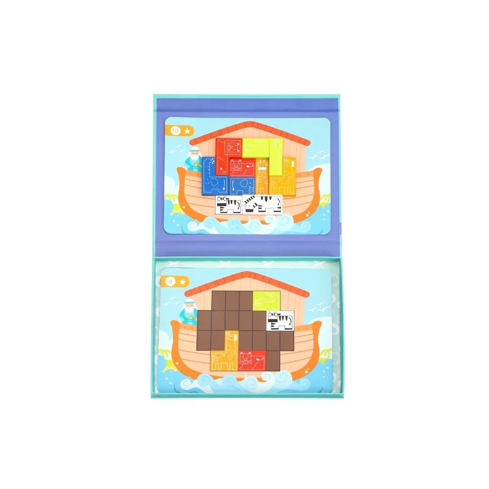 TOOKY TOY Układanka Magnetyczna Montessori Logiczna Puzzle Arka Noego 26 el.