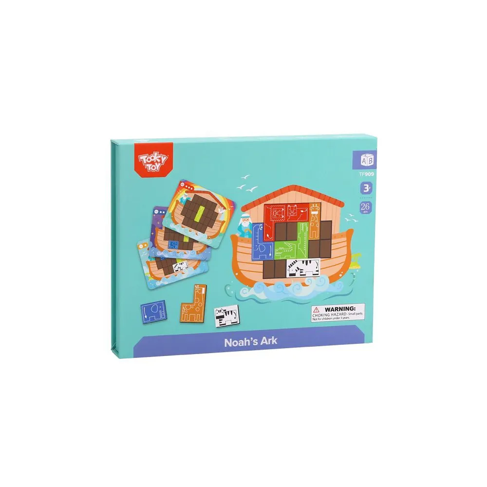 TOOKY TOY Układanka Magnetyczna Montessori Logiczna Puzzle Arka Noego 26 el.