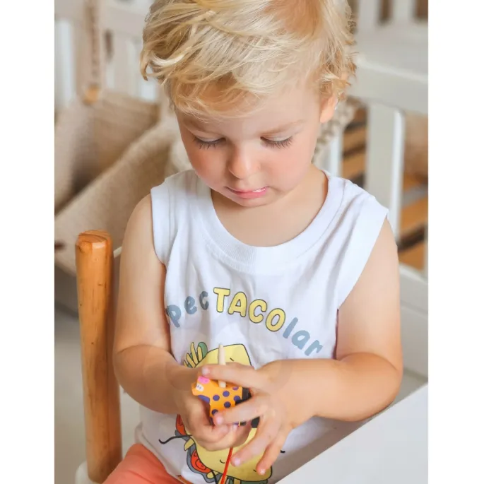 Naturalne drewno i nietoksyczne farby w zabawce