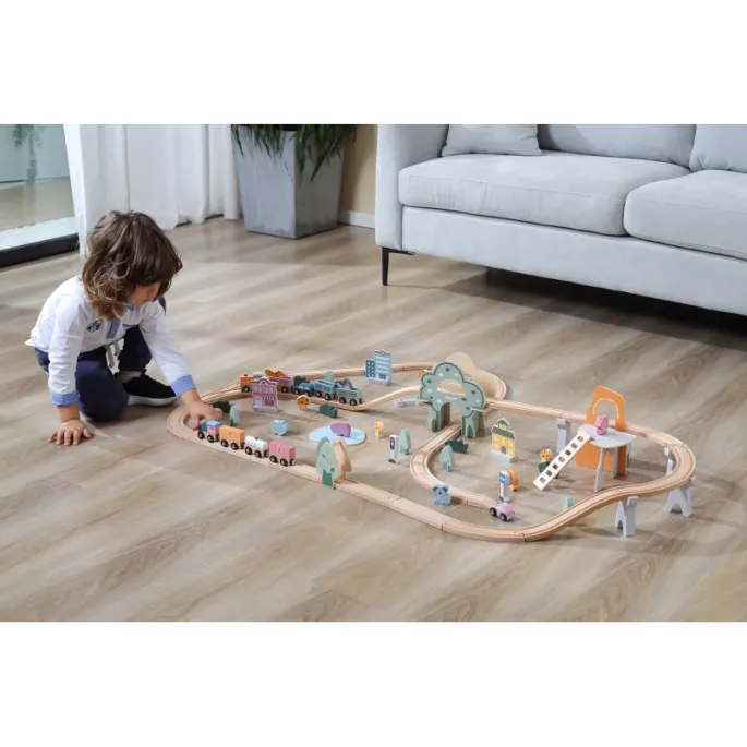 Elementy torów drewnianej kolejki VIGA PolarB