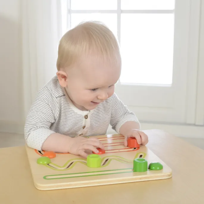 Zabawka labirynt z drewna dla maluchów