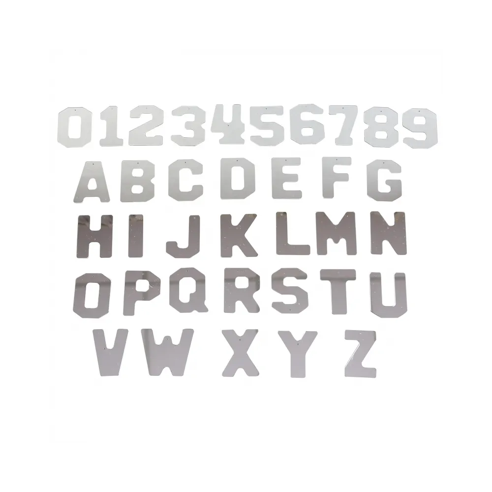 MASTERKIDZ Dwustronne Akrylowe Lustra Litery Liczby Alfabet Montessori