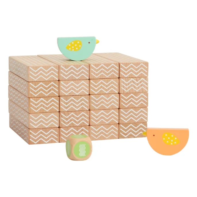 Naturalne drewno bukowe w grze Chwiejąca się Wieża