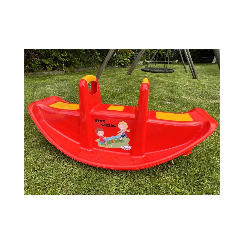 WOOPIE Bujak Wieloosobowy STAR Huśtawka Równoważna Czerwony