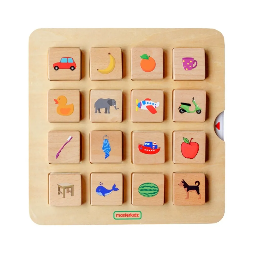 MASTERKIDZ Gra Dopasuj Cienie Łączenie w Pary Rozpoznawanie Przedmiotów Montessori