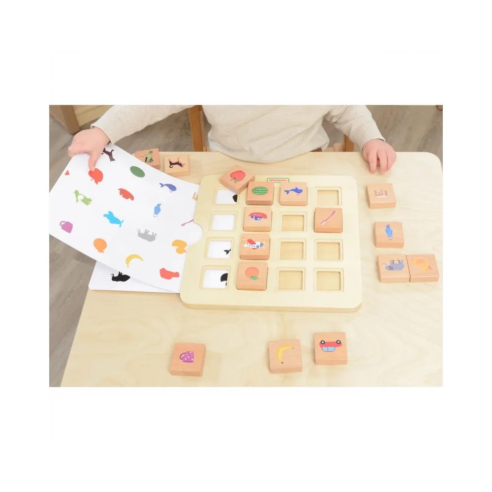 MASTERKIDZ Gra Dopasuj Cienie Łączenie w Pary Rozpoznawanie Przedmiotów Montessori