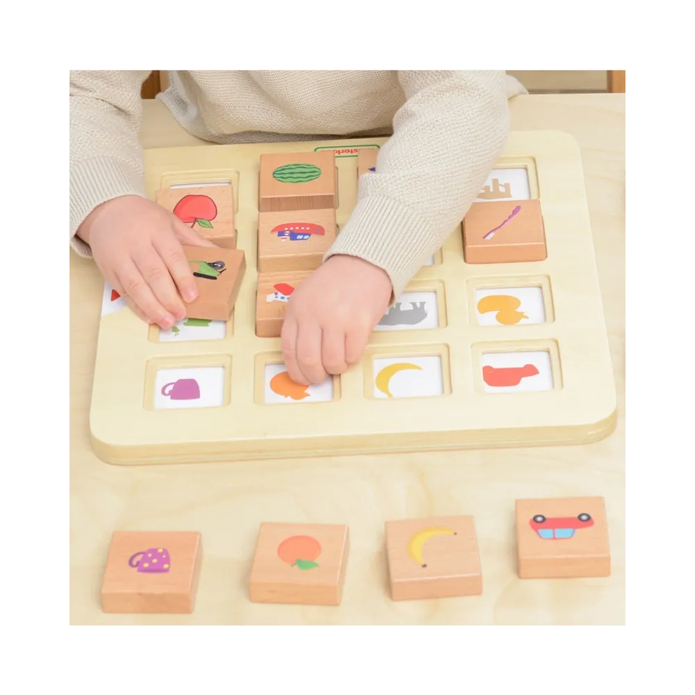 MASTERKIDZ Gra Dopasuj Cienie Łączenie w Pary Rozpoznawanie Przedmiotów Montessori