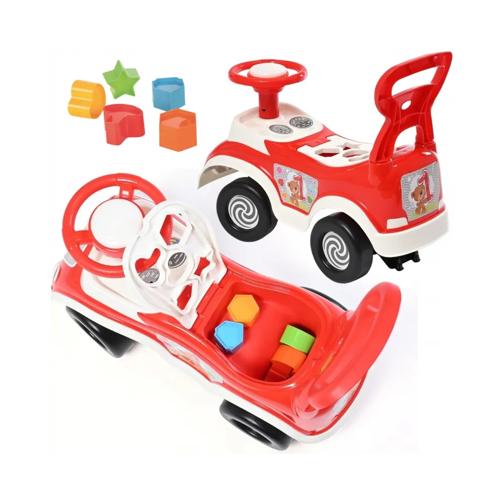 WOOPIE Jeździk 4w1 Sorter Pchacz Chodzik + Klakson Schowek