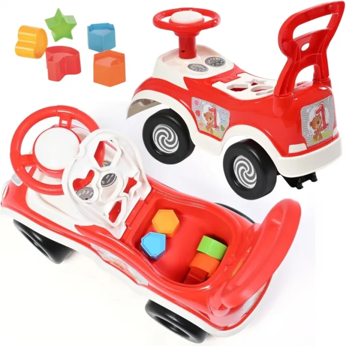 Interaktywny jeździk z klaksonem i schowkiem