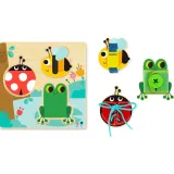 TOOKY TOY Drewniana Tablica Edukacyjna Sorter Trening Ćwiczenia Sznurek Guzik Klamerka