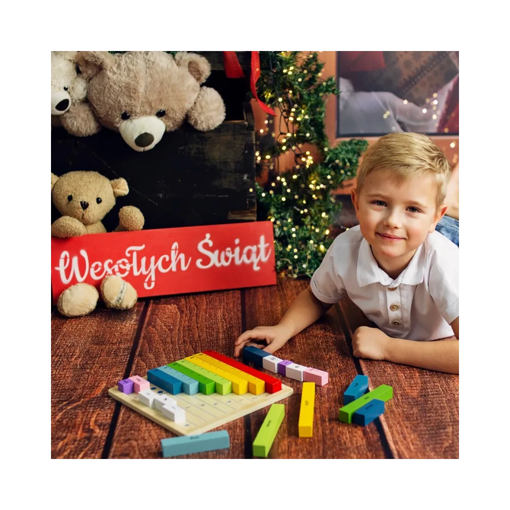 TOOKY TOY Drewniana Tablica Matematyczna Nauka Liczenia Liczydło
