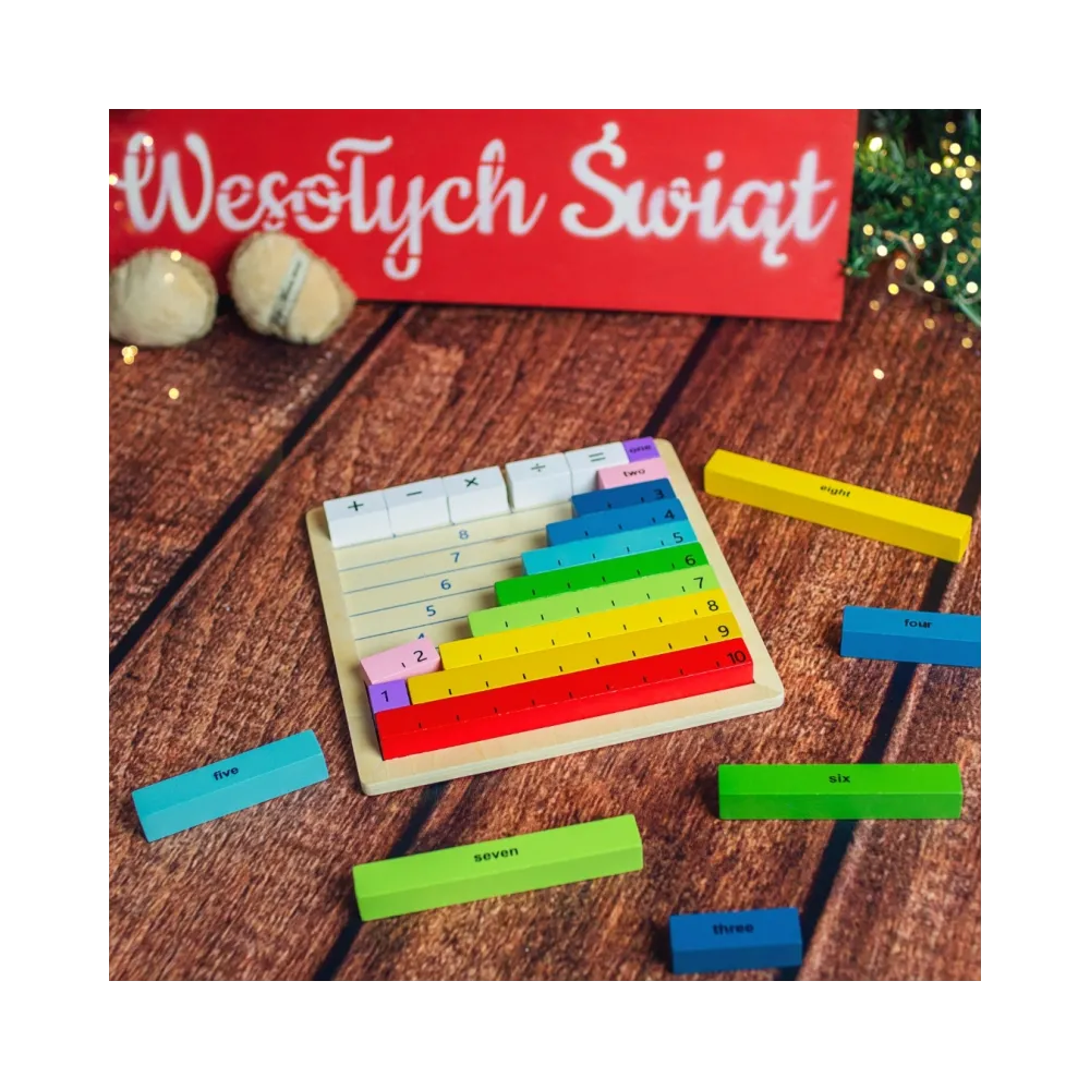 TOOKY TOY Drewniana Tablica Matematyczna Nauka Liczenia Liczydło