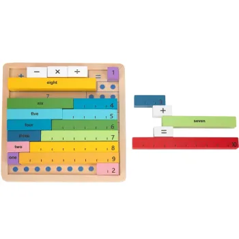 TOOKY TOY Drewniana Tablica Matematyczna Nauka Liczenia Liczydło