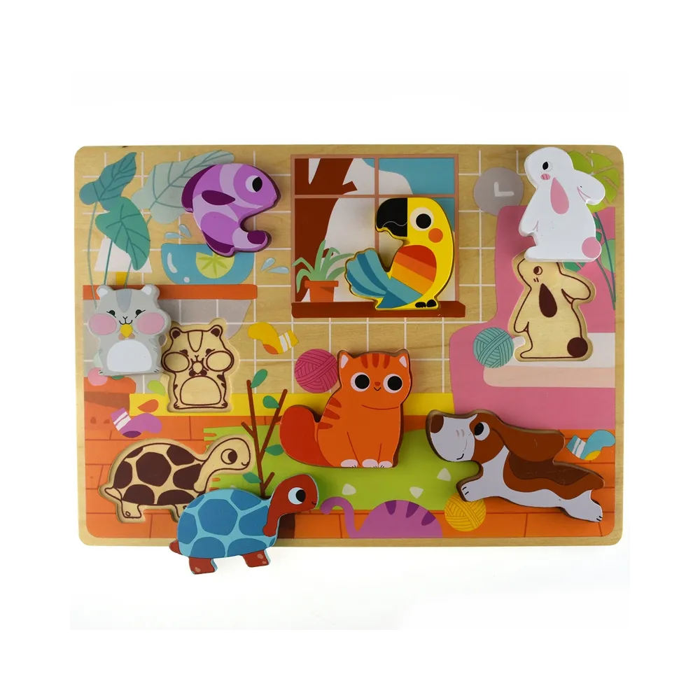Bezpieczna zabawka edukacyjna z elementami zwierzątek do dopasowywania